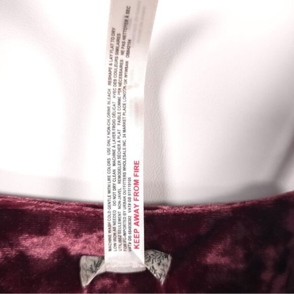 NWT FREE PEOPLE COME TOGETHER SEXY BERRY VELVET BODYCON CUTOUT Mini DRESS Small - Picture 15 of 15